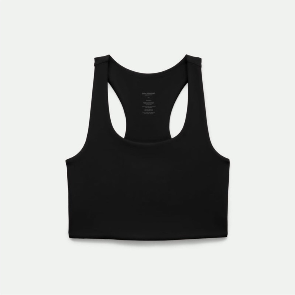 Girlfriend Collective Black Racerback Longline Sports Bra - Picture 2 of 13